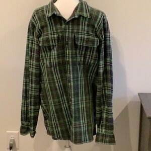 Green Plaid Men's Shirt